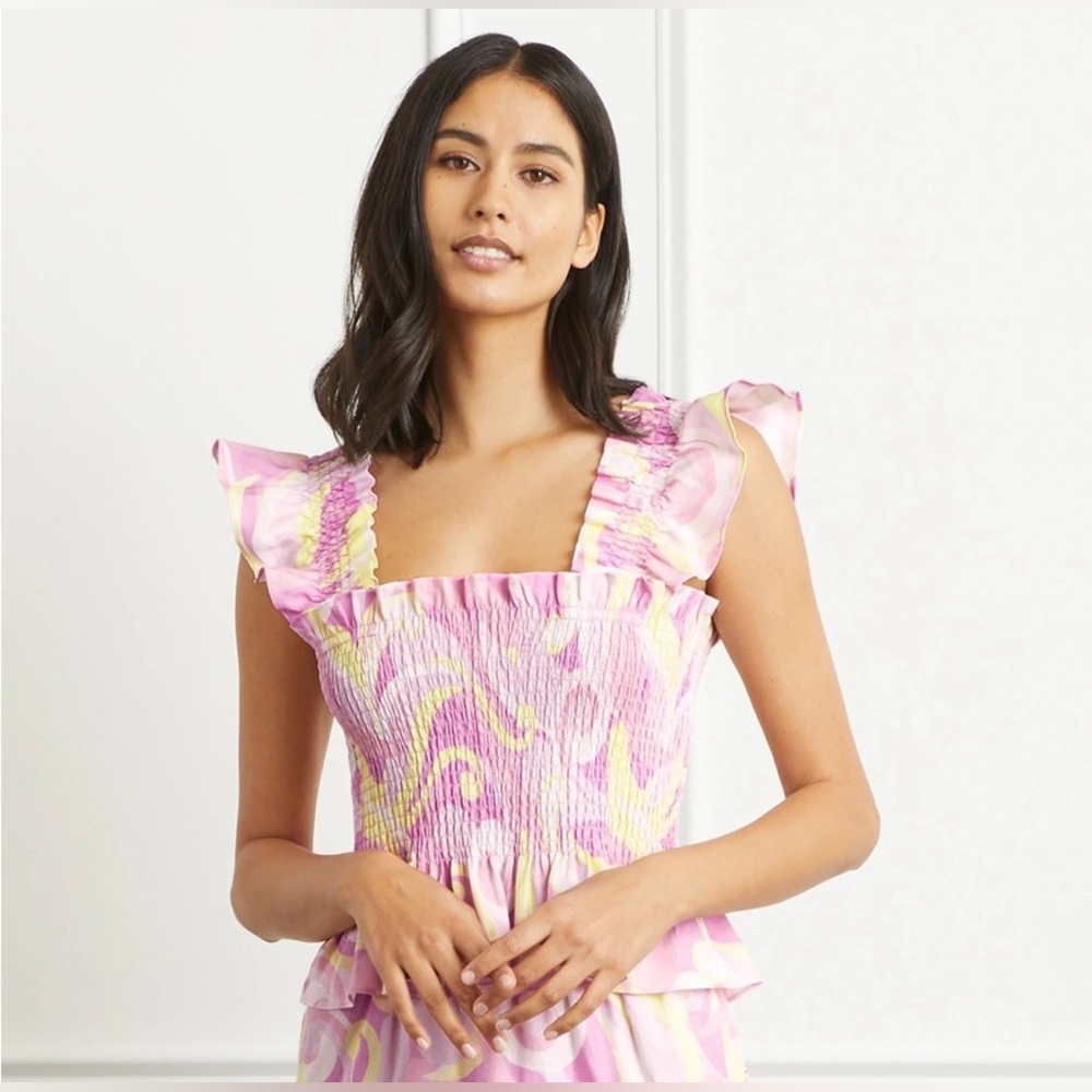 Hill House Medium Pink Paz Top Candy Kaleidoscope